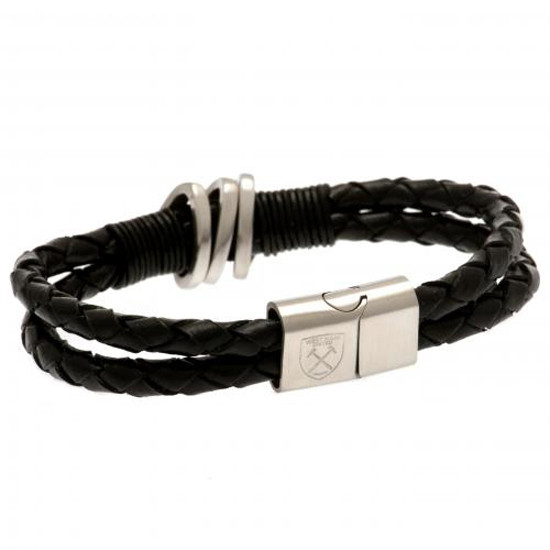 West Ham United FC Leather Bracelet