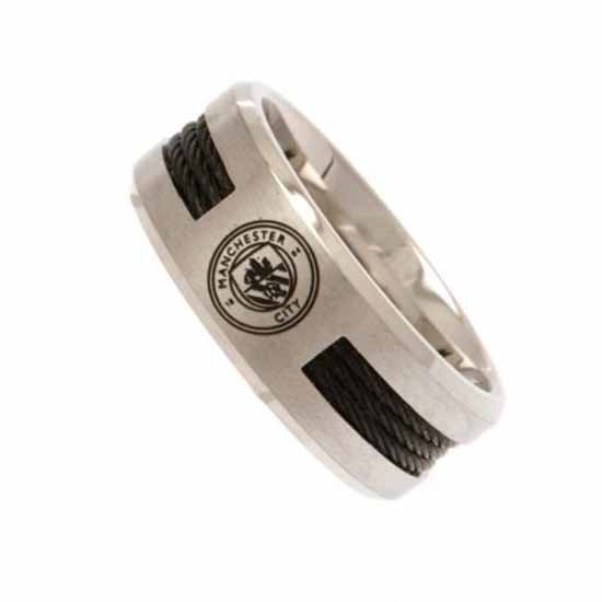 Manchester City FC Black Inlay Ring Large