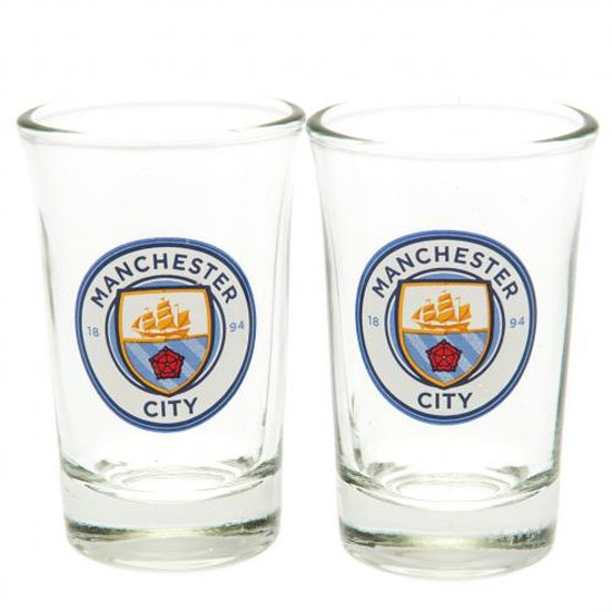 Manchester City FC 2 Pack Shot Glass Set