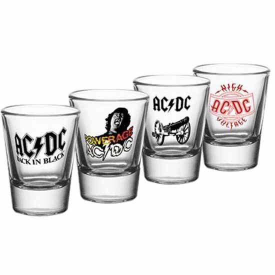 AC/DC 4 Pack Shot Glass Set