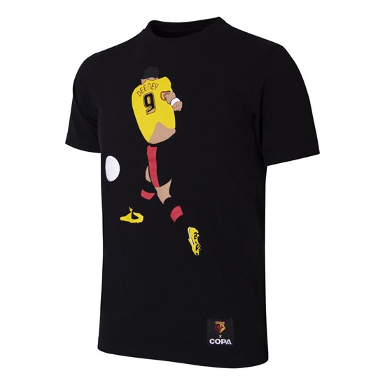 Front view of the Watford FC x COPA That Deeney Goal T-shirt