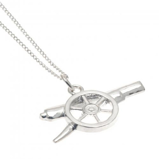 Arsenal FC Sterling Silver Pendant & Chain GN