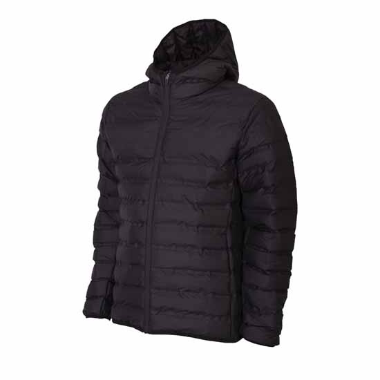 Classic All Black Hooded Puffer Jacket