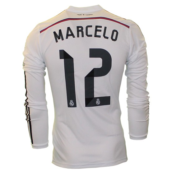 Trikot Real Madrid Marcelo 2019 Offizielle Geteilt 2018 Vieira12 Home Weiß 
