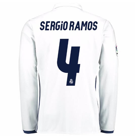 Real Madrid home jersey L/S 2016/17 - Sergio Ramos 4