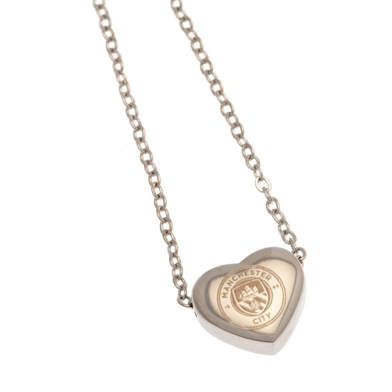 MCFC Stainless Steel Heart Necklace - Front View