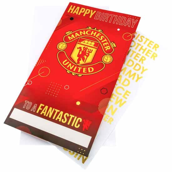 Manchester United FC Personalised Birthday Card - Front View