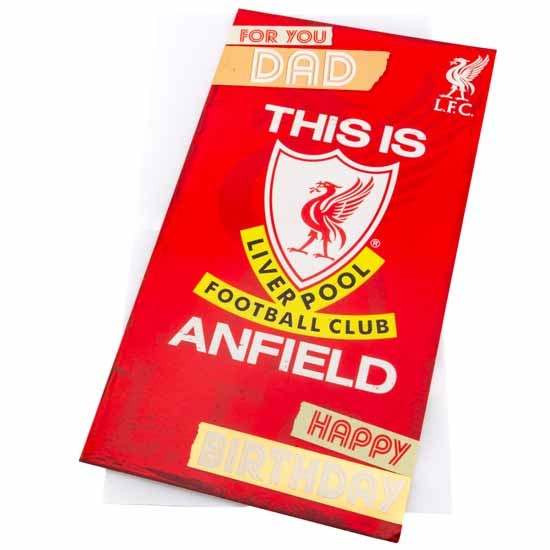 Liverpool FC Dad Birthday Card - Front View