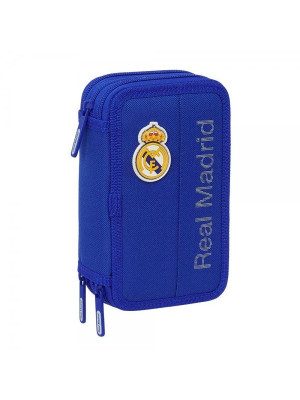 Real Madrid filled pencil case - blue, yellow