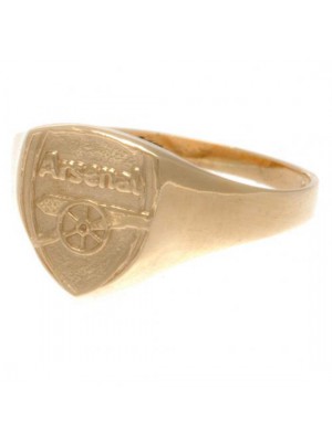 Arsenal Fc 9Ct Gold Crest Ring Large