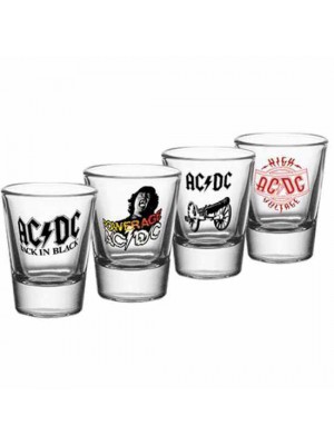 AC/DC 4 Pack Shot Glass Set