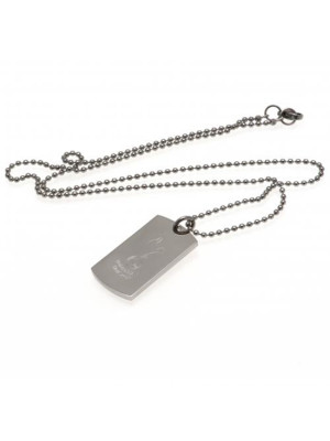 Tottenham Hotspur FC Engraved Crest Dog Tag & Chain