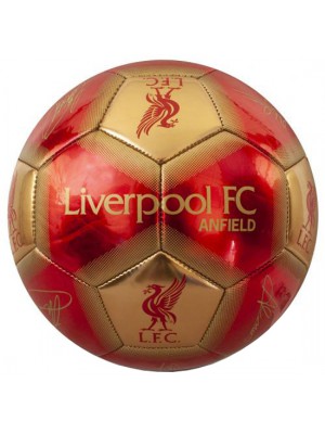Liverpool FC Gold Print Signature Football 