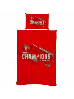 Liverpool FC Champions of Europe Single Duvet Set