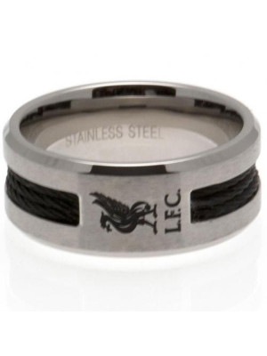 Liverpool FC Black Inlay Ring Small