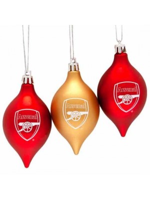 Arsenal FC 3 Pack Vintage Baubles