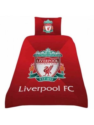 Front view of the Liverpool FC Single Duvet Set GR