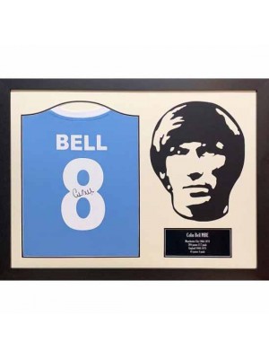 Manchester City FC Bell Signed Shirt Silhouette