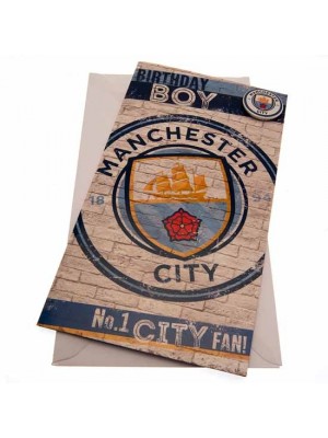 Manchester City FC Birthday Card Boy