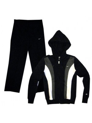hooded training suit - womens - black
