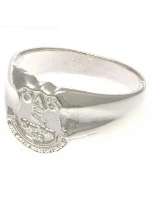 Everton FC Silver Plated Crest Ring Small