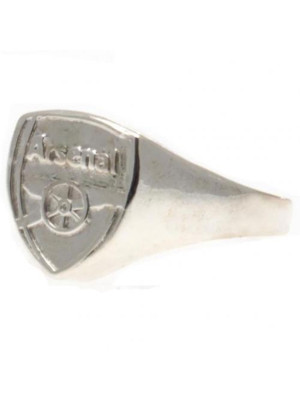 Arsenal FC Silver Plated Crest Ring Medium