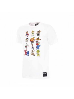 World Cup Collage Mascot Kids T-Shirt White