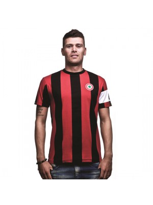 Milan Capitano T-Shirt Black Red 100% cotton