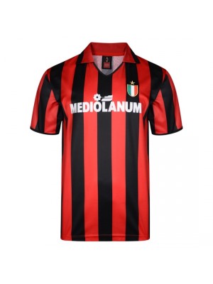 AC Milan 1988 Retro Football Shirt Front View