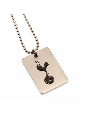 Tottenham Hotspur FC Engraved Dog Tag & Chain - Front View