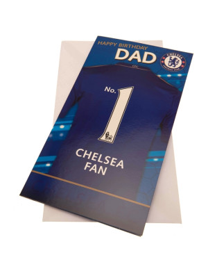 Chelsea FC Birthday Card Dad - Front View