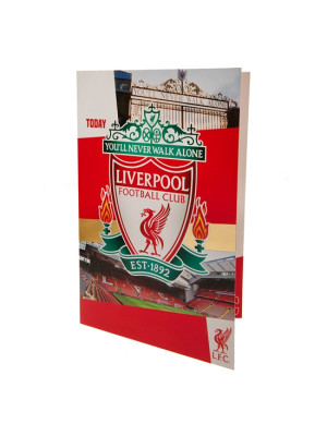 Liverpool FC Birthday Card with Stickers - Front View