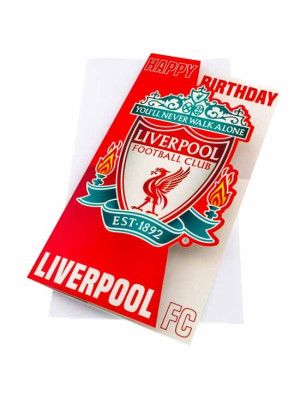 Liverpool FC Crest Birthday Card - Front View