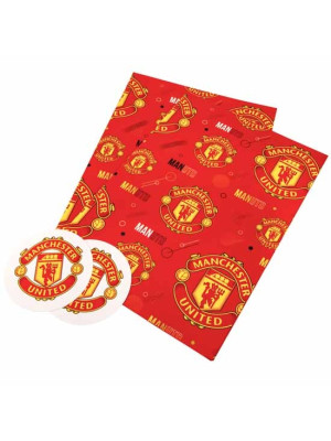 Manchester United FC Text Gift Wrap - Full Roll