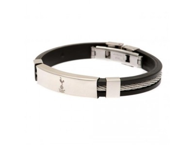 Tottenham Hotspur FC Silver Inlay Silicone Bracelet