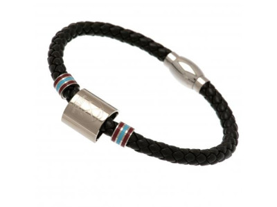 West Ham United FC Colour Ring Leather Bracelet