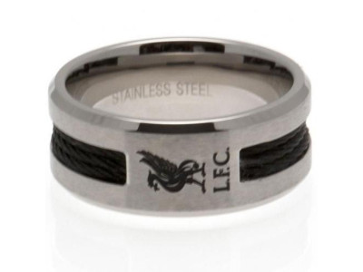 Liverpool FC Black Inlay Ring Medium