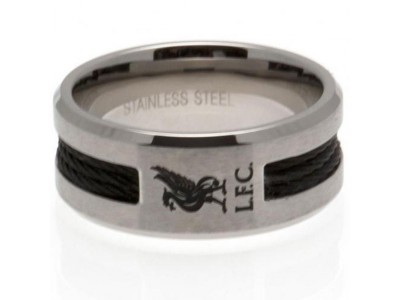 Liverpool FC Black Inlay Ring Small