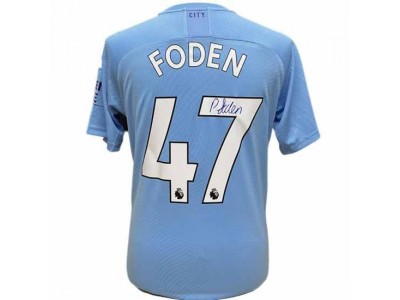 Manchester City FC Foden Signed Shirt (Framed)
