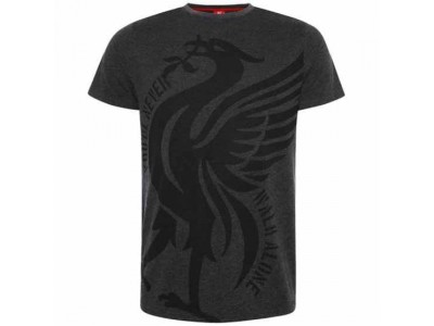 Liverpool FC Liverbird T Shirt Mens Charcoal L