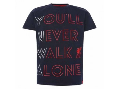 Liverpool FC YNWA T Shirt Junior Navy 11-12