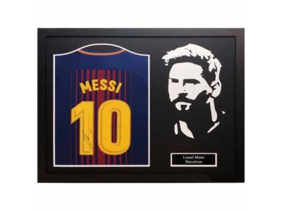 FC Barcelona Messi Signed Shirt Silhouette