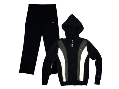 hooded training suit - womens - black