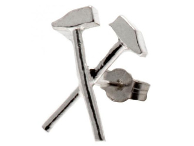 West Ham United FC Sterling Silver Stud Earring