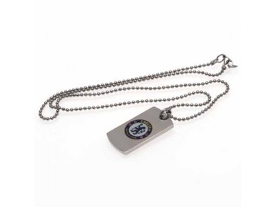 Chelsea FC Colour Crest Dog Tag & Chain