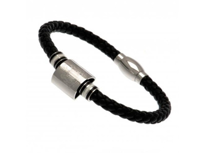 Newcastle United FC Colour Ring Leather Bracelet