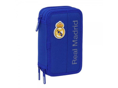 Real Madrid filled pencil case - 37 elements - blue