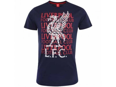 Liverpool FC Street T Shirt Mens Navy Small