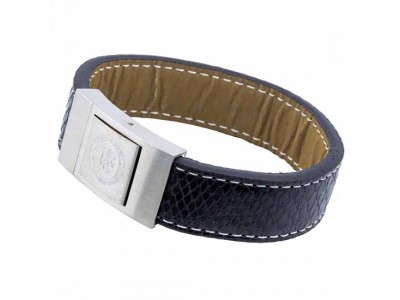 Chelsea FC Stitched Leather Bracelet