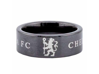 Chelsea FC Black Ceramic Ring Medium